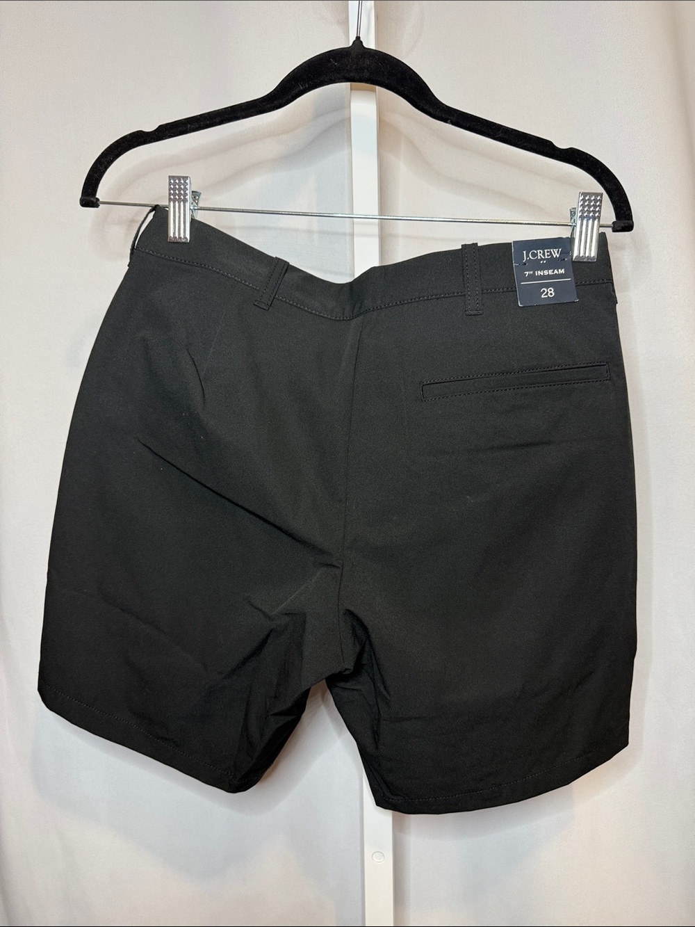 J. Crew Men's Black Flat-Front Chino Shorts - Picture 4 of 4
